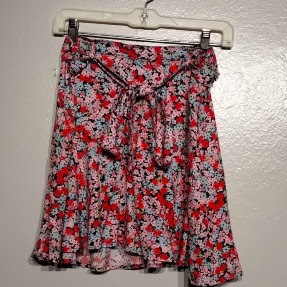 SO Women's Mini Skirt with Floral Design